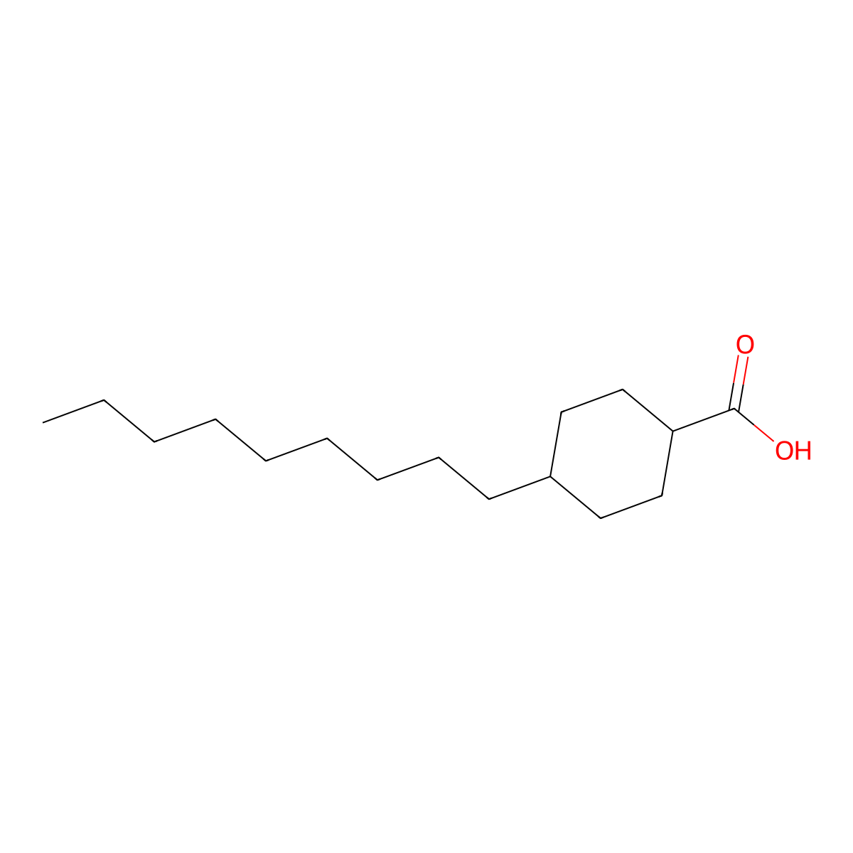Cyclohexanecarboxylic acid, 4-nonyl- molecular structure, CAS 101564-26-5