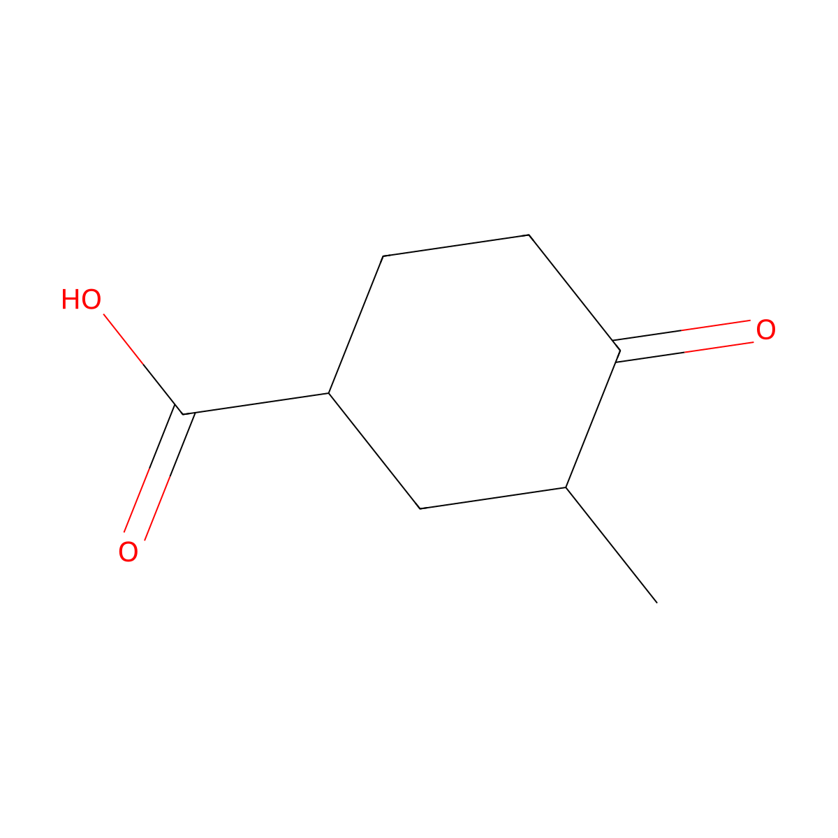 3-Methyl-4-oxocyclohexane-1-carboxylic acid molecular structure, CAS 101567-36-6