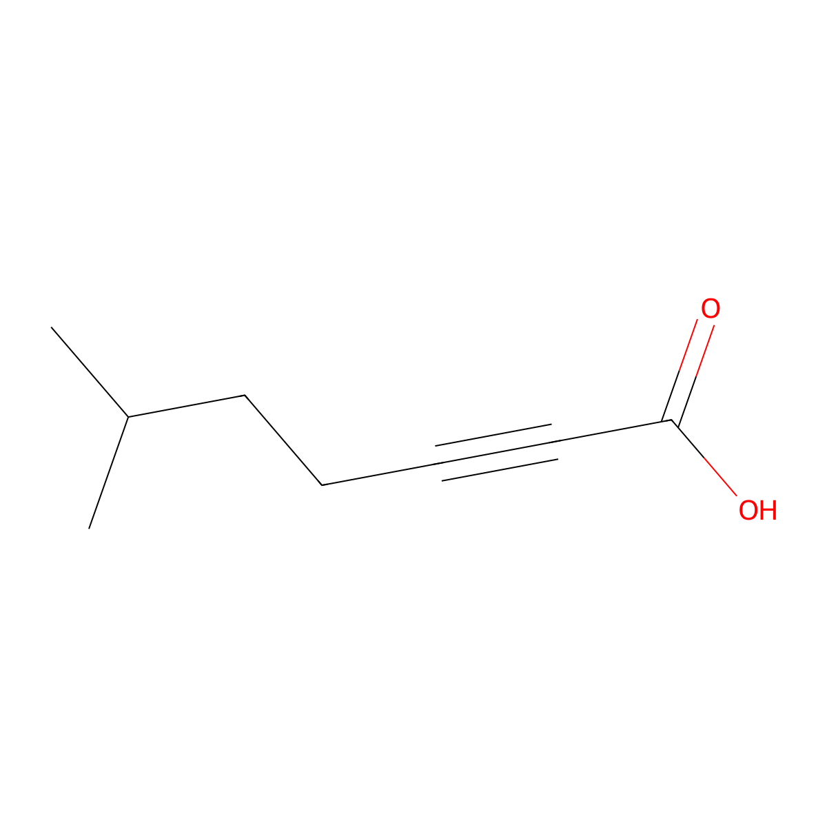 6-Methylhept-2-ynoic acid molecular structure, CAS 101567-94-6