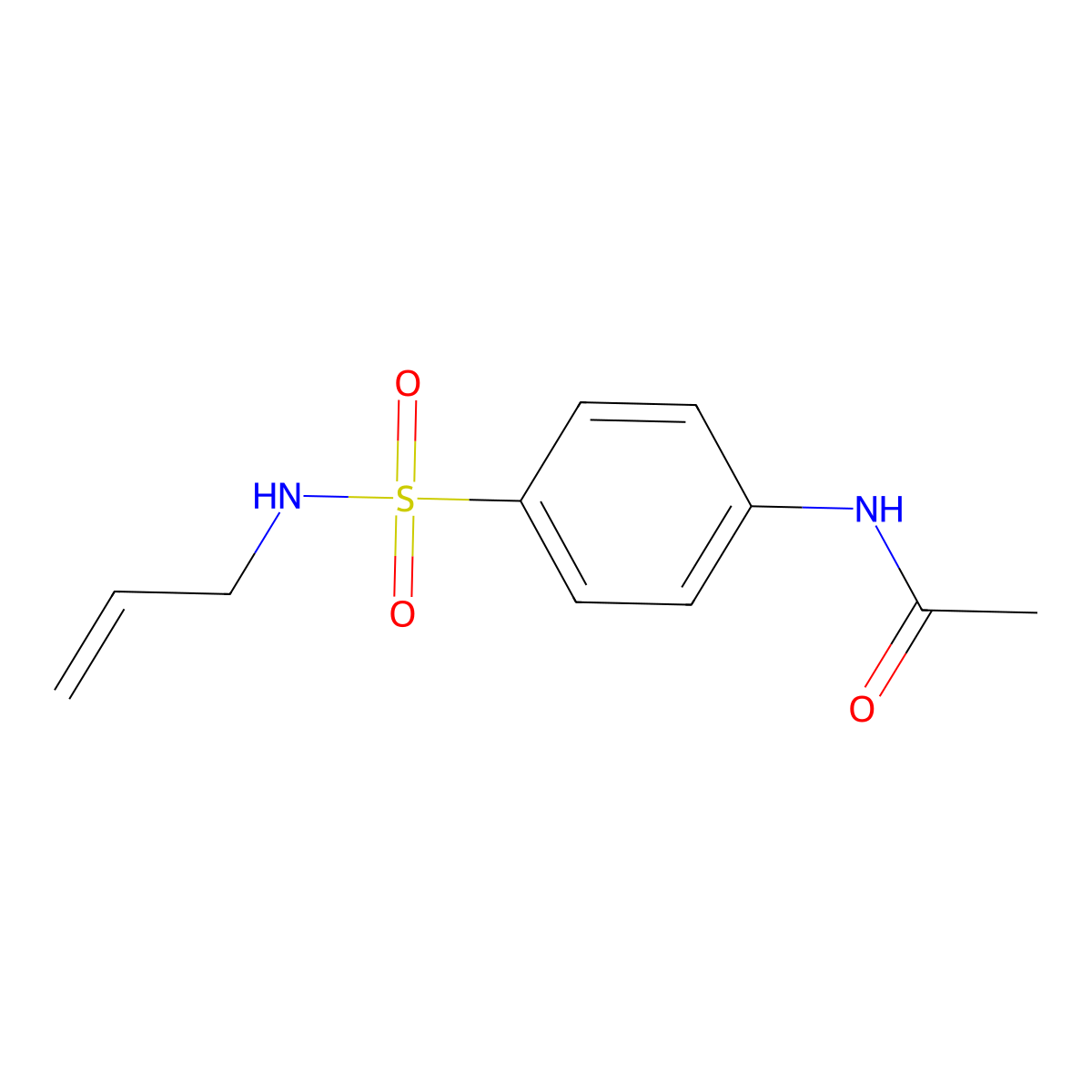 N-[4-[(2-Propen-1-ylamino)sulfonyl]phenyl]acetamide molecular structure, CAS 101568-44-9