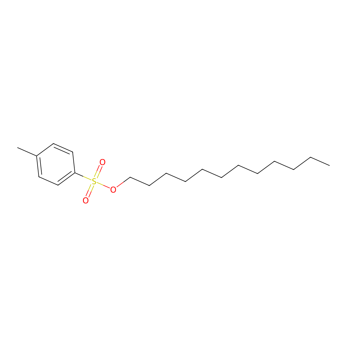 Benzenesulfonic acid, 4-methyl-, dodecyl ester molecular structure, CAS 10157-76-3