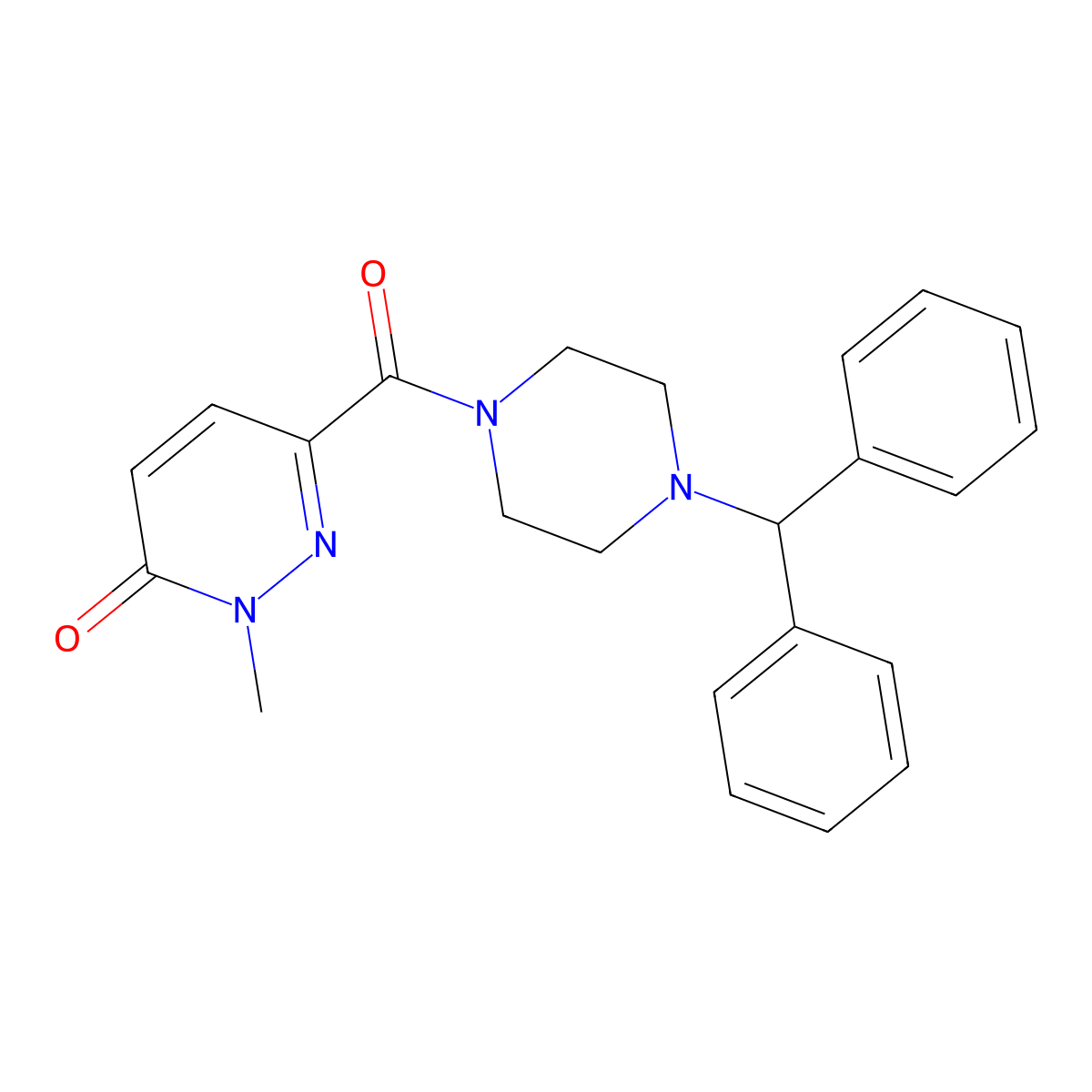 6-[4-(Diphenylmethyl)piperazine-1-carbonyl]-2-methyl-2,3-dihydropyridazin-3-one molecular structure, CAS 1015729-76-6