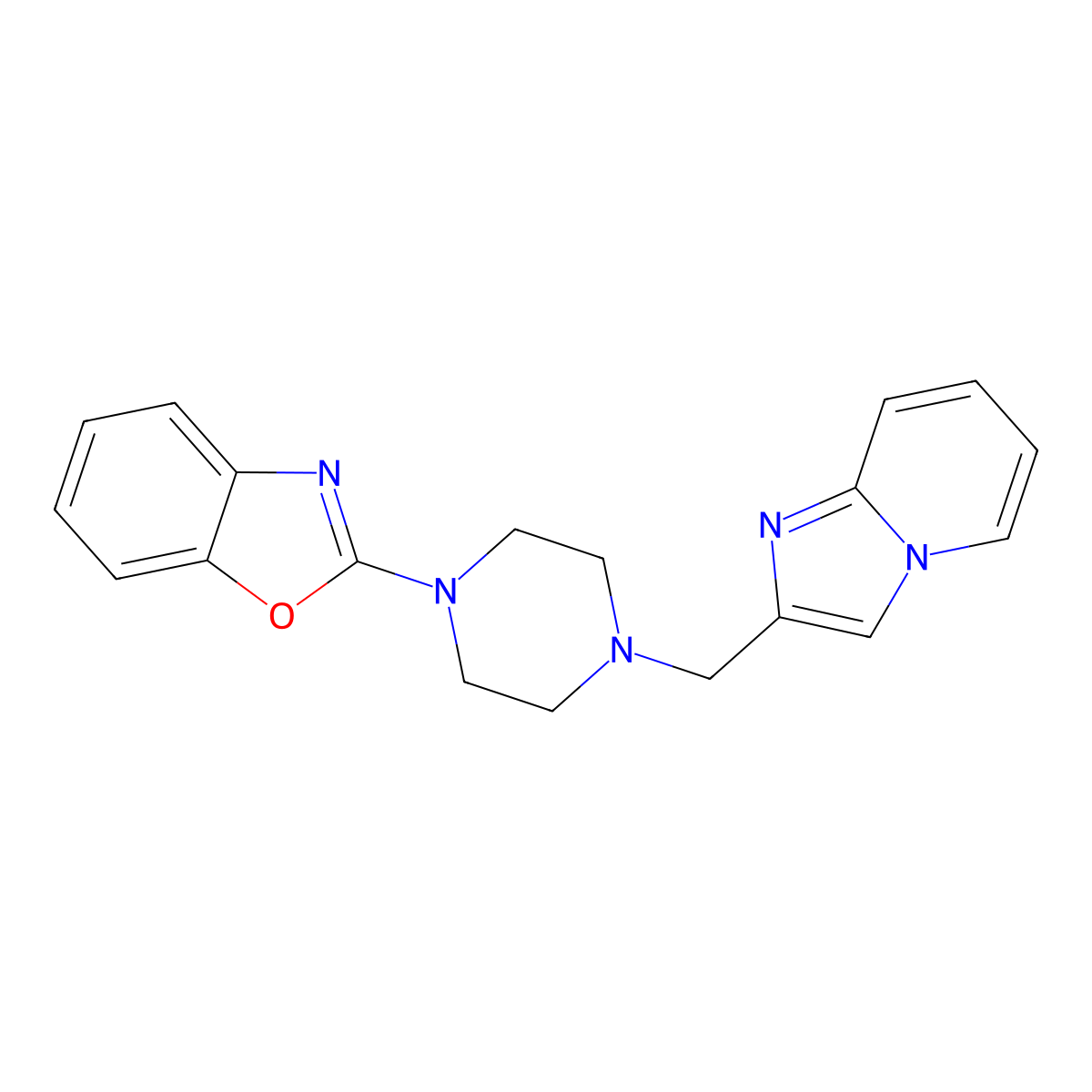 2-[4-({Imidazo[1,2-a]pyridin-2-yl}methyl)piperazin-1-yl]-1,3-benzoxazole molecular structure, CAS 1015739-23-7