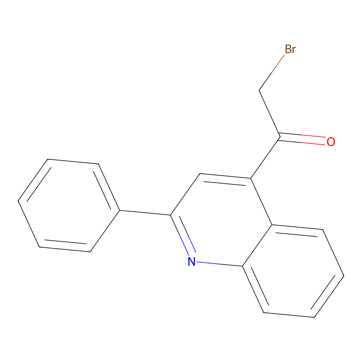 2-Bromo-1-(2-phenylquinolin-4-yl)ethanone molecular structure, CAS 101575-93-3