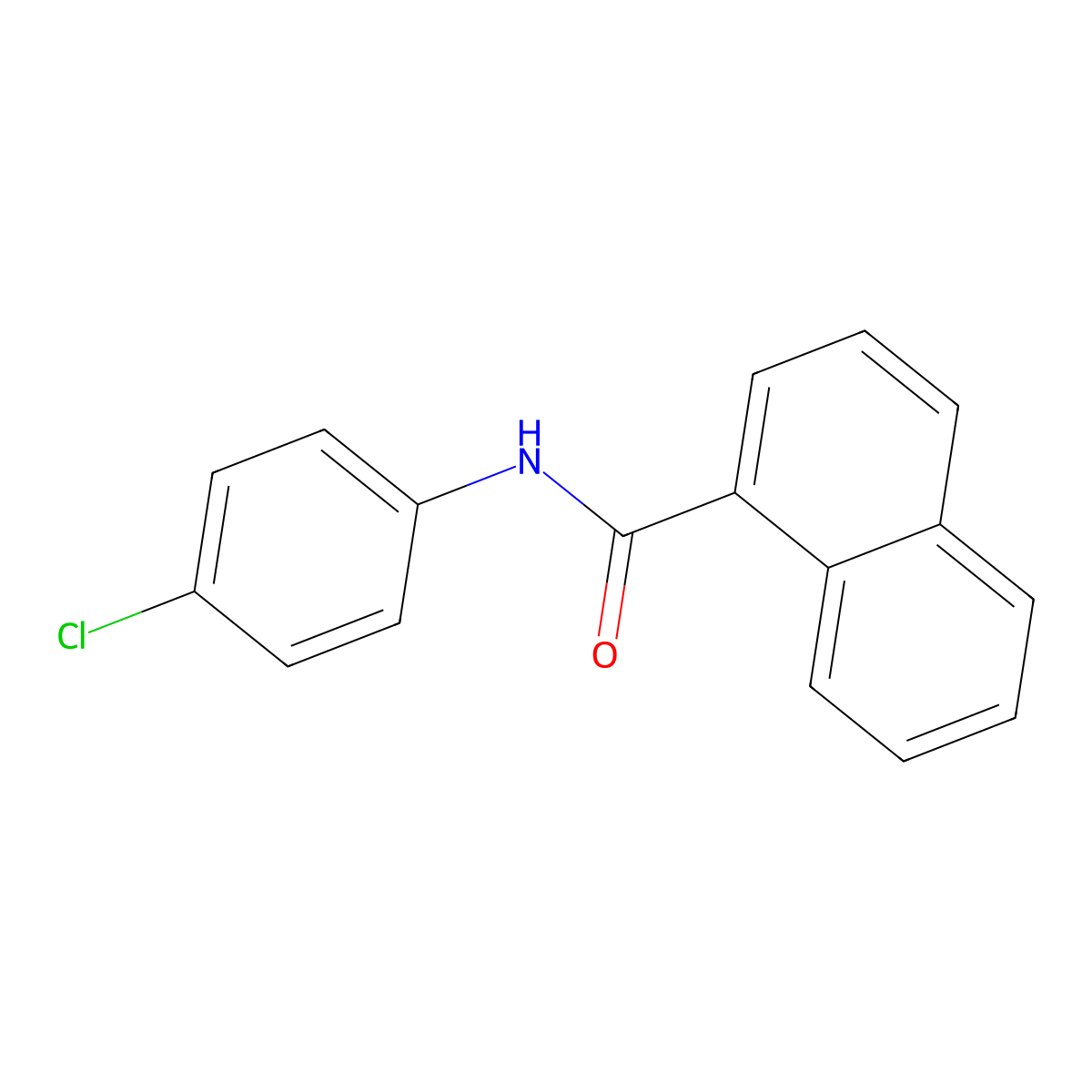 N-(4-chlorophenyl)naphthalene-1-carboxamide molecular structure, CAS 101576-16-3