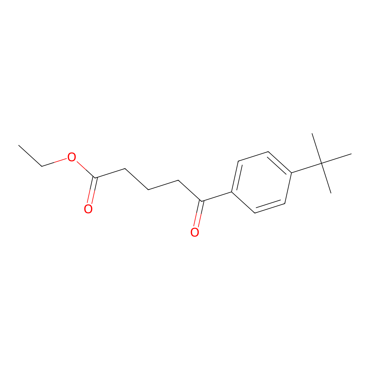 Ethyl 5-(4-T-butylphenyl)-5-oxovalerate molecular structure, CAS 101577-33-7