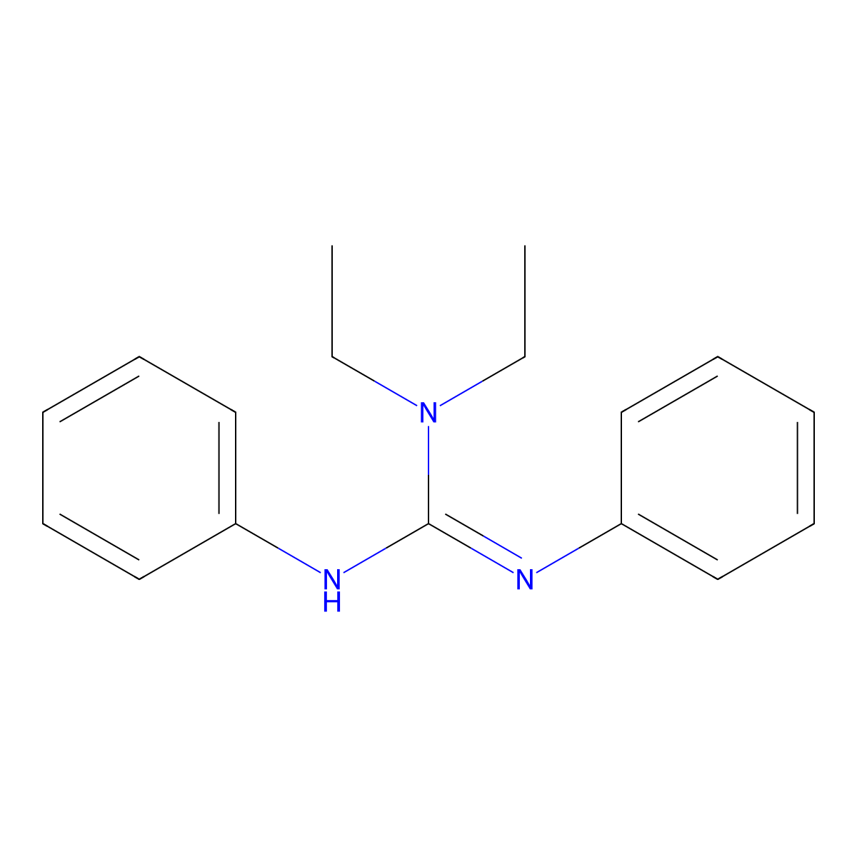 Guanidine, N,N-diethyl-N',N''-diphenyl- molecular structure, CAS 101577-97-3