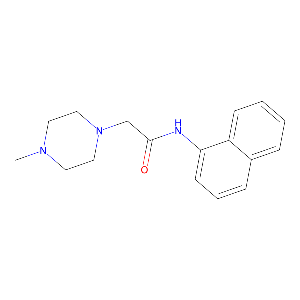 2-(4-methylpiperazin-1-yl)-N-(naphthalen-1-yl)acetamide molecular structure, CAS 101578-10-3