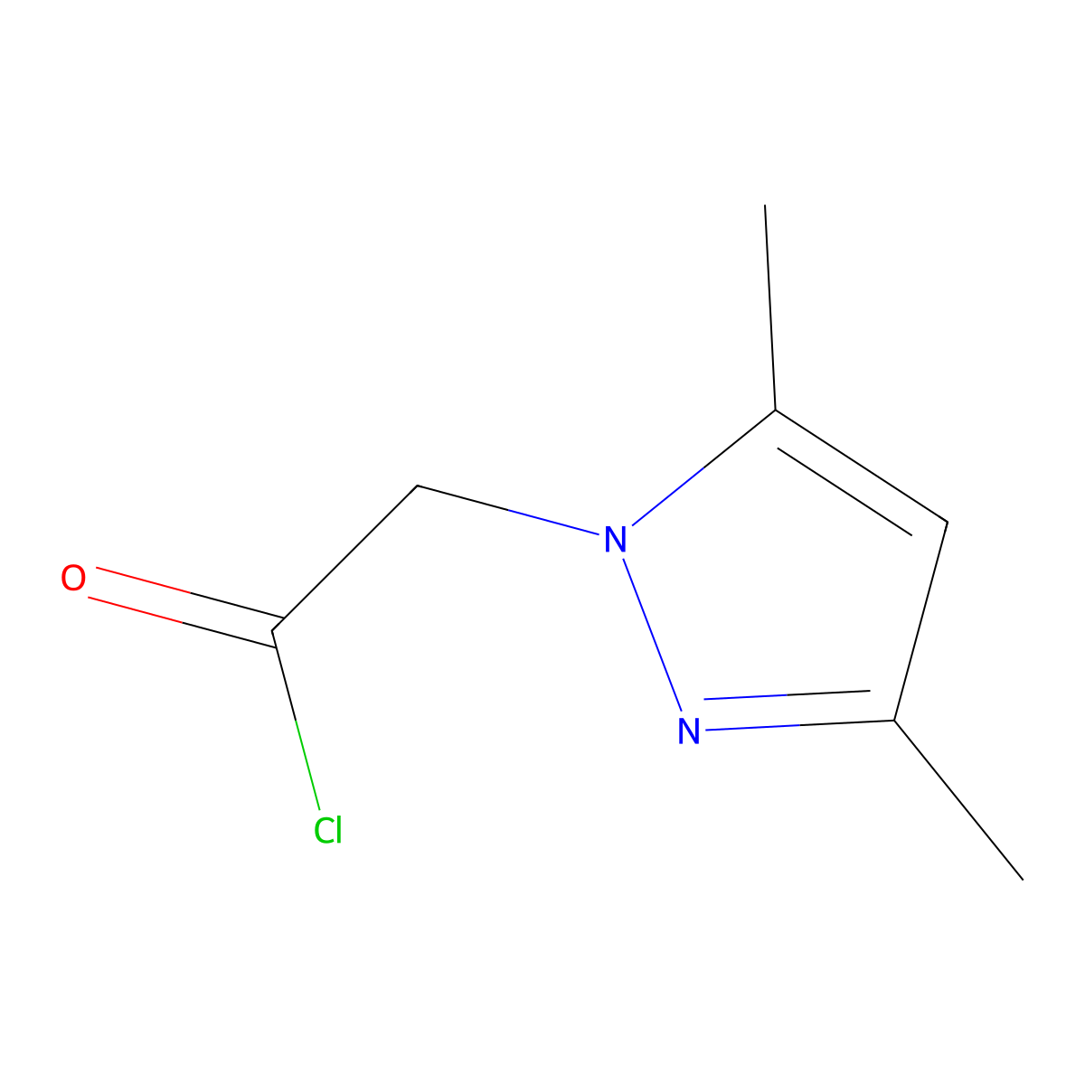 (3,5-Dimethylpyrazol-1-yl)acetyl chloride molecular structure, CAS 1015782-45-2