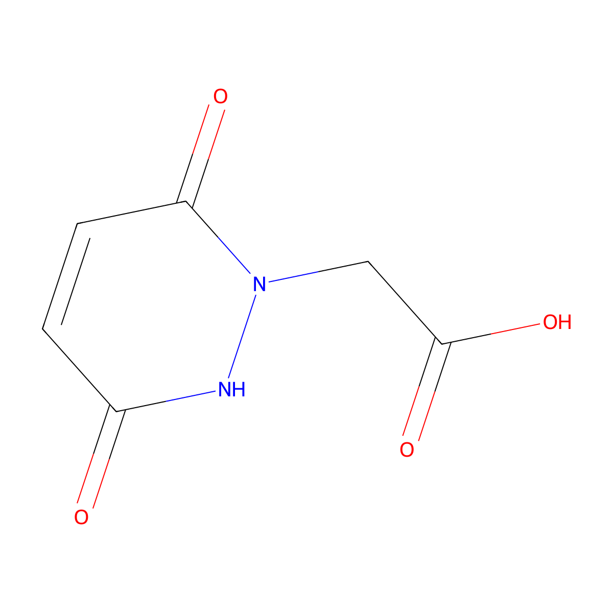 2-(3,6-Dioxo-1,2,3,6-tetrahydropyridazin-1-yl)acetic acid molecular structure, CAS 10158-72-2