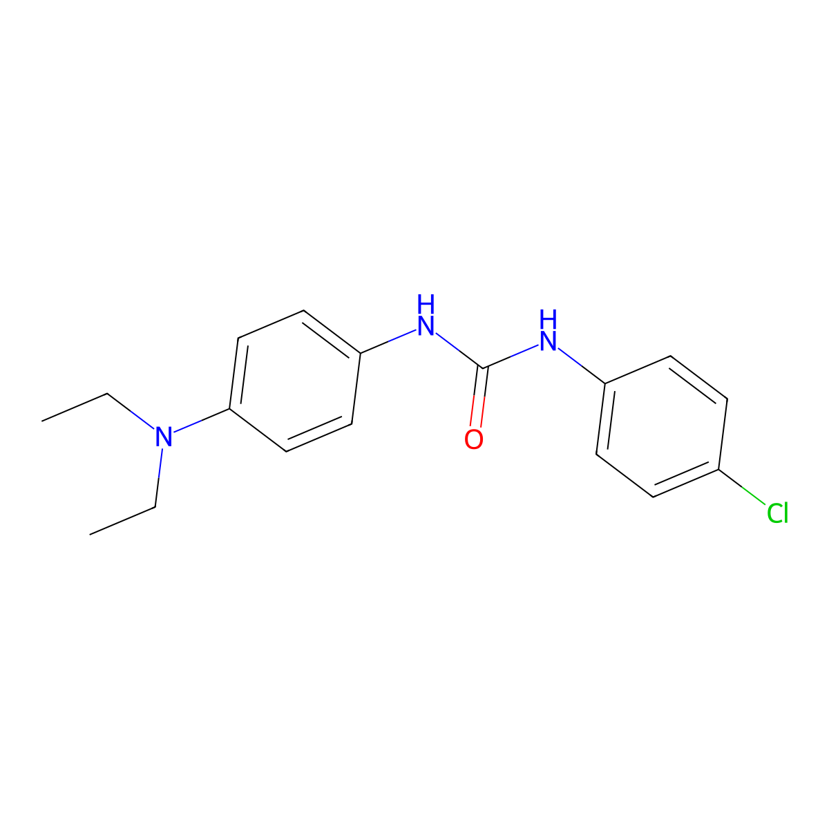 1-(4-Chlorophenyl)-3-[4-(diethylamino)phenyl]urea molecular structure, CAS 101580-57-8