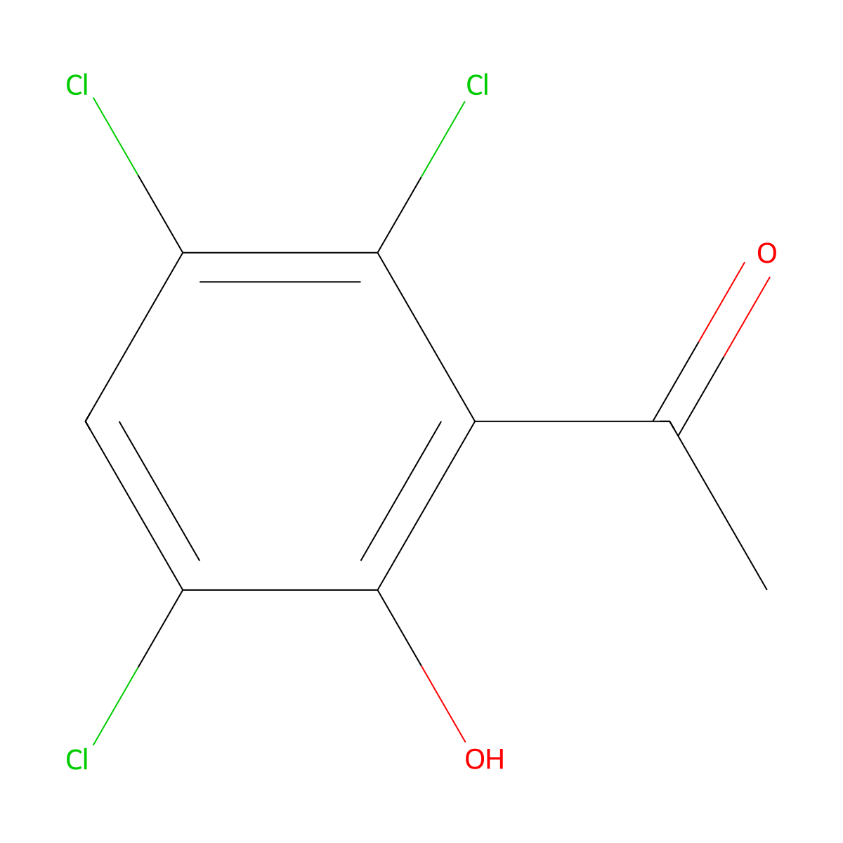 1-(2,3,5-Trichloro-6-hydroxyphenyl)ethan-1-one molecular structure, CAS 101580-94-3