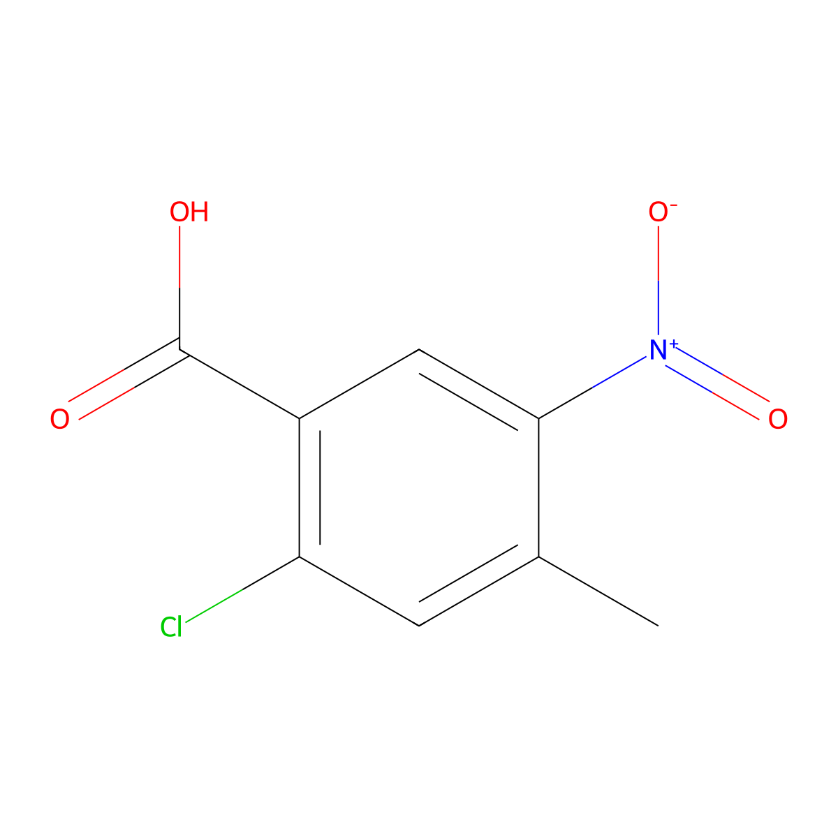 2-Chloro-4-methyl-5-nitrobenzoic acid molecular structure, CAS 101580-96-5