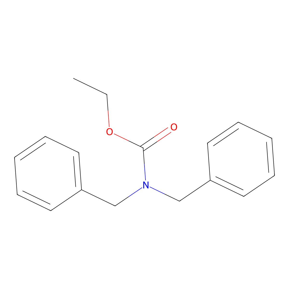 Ethyl dibenzylcarbamate molecular structure, CAS 101584-40-1