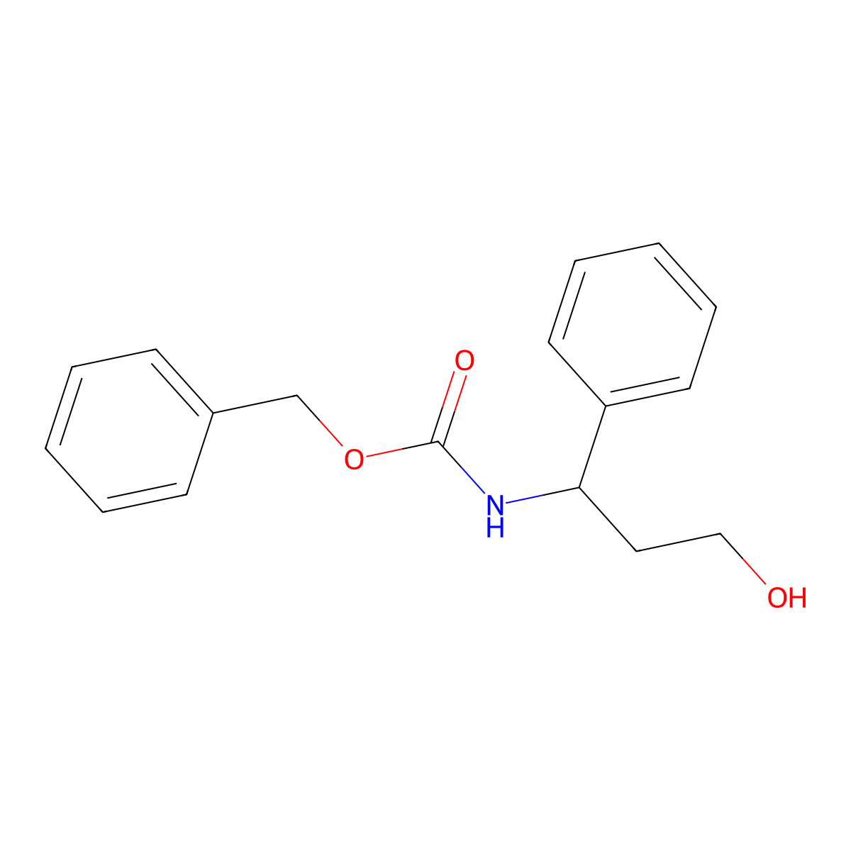 benzyl N-(3-hydroxy-1-phenylpropyl)carbamate molecular structure, CAS 101584-93-4