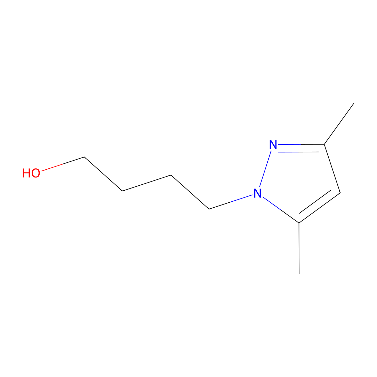 4-(3,5-Dimethyl-pyrazol-1-yl)-butan-1-ol molecular structure, CAS 1015844-27-5