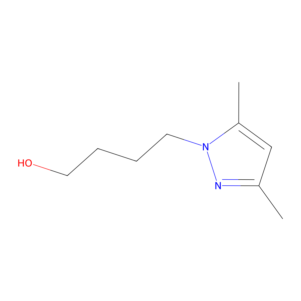 4-(3,5-Dimethyl-pyrazol-1-yl)-butan-1-ol molecular structure, CAS 1015844-27-5
