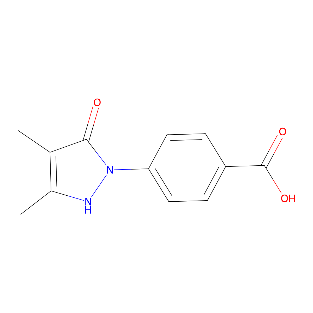 4-(5-Hydroxy-3,4-dimethyl-pyrazol-1-yl)-benzoic acid molecular structure, CAS 1015844-45-7
