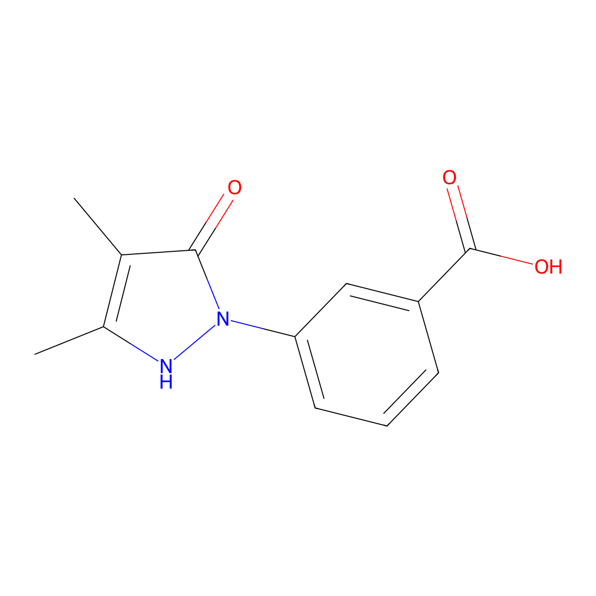 3-(5-Hydroxy-3,4-dimethyl-pyrazol-1-yl)-benzoic acid molecular structure, CAS 1015844-79-7