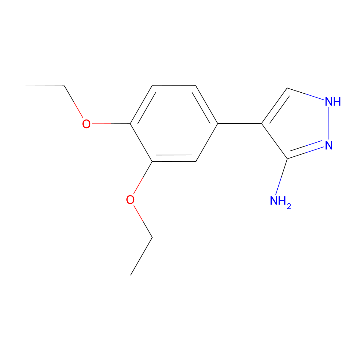 4-(3,4-diethoxyphenyl)-1H-pyrazol-5-amine molecular structure, CAS 1015844-92-4