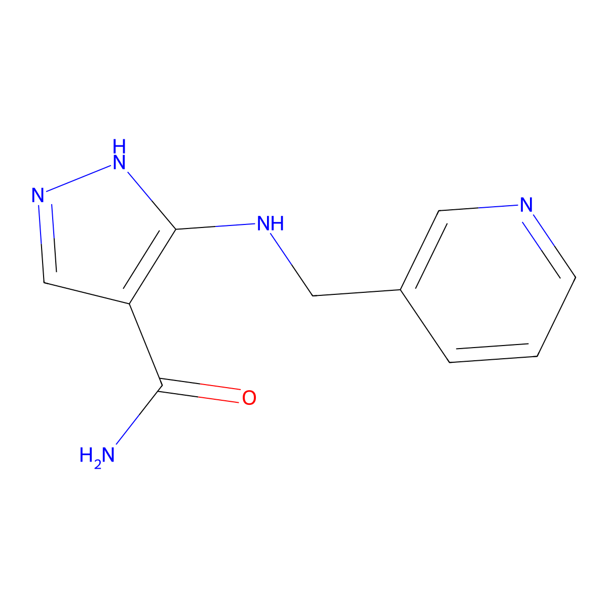 3-((3-Pyridinylmethyl)amino)-1H-pyrazole-4-carboxamide molecular structure, CAS 1015844-93-5