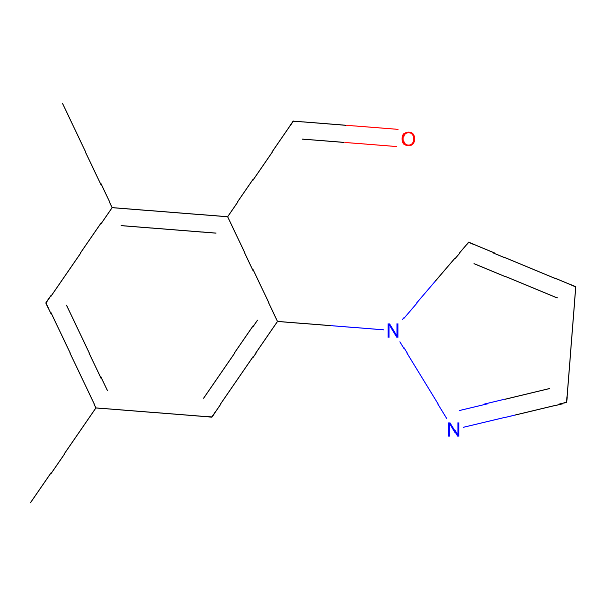 2,4-Dimethyl-6-(1H-pyrazol-1-YL)benzaldehyde molecular structure, CAS 1015845-86-9