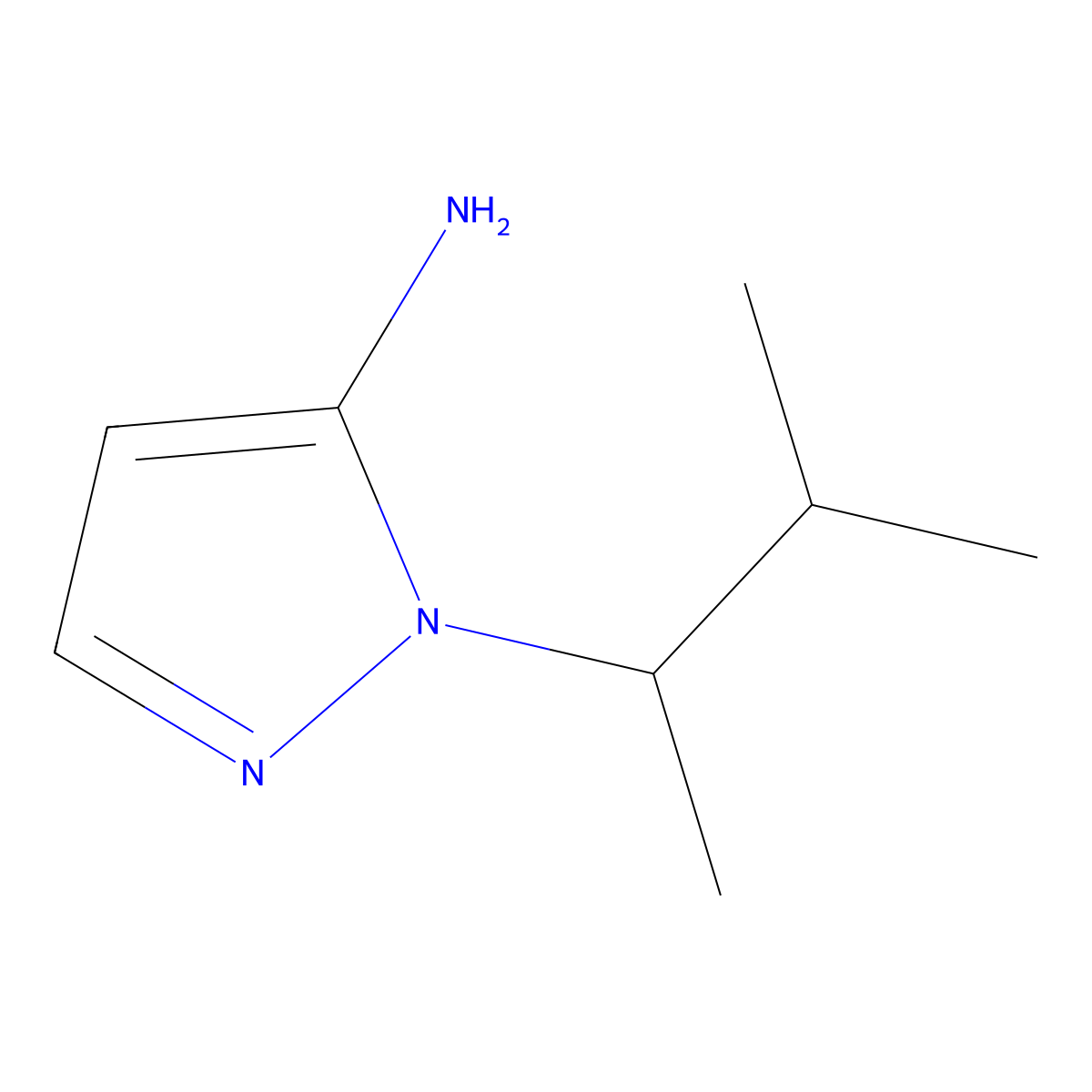 1-(3-Methylbutan-2-yl)-1H-pyrazol-5-amine molecular structure, CAS 1015845-91-6