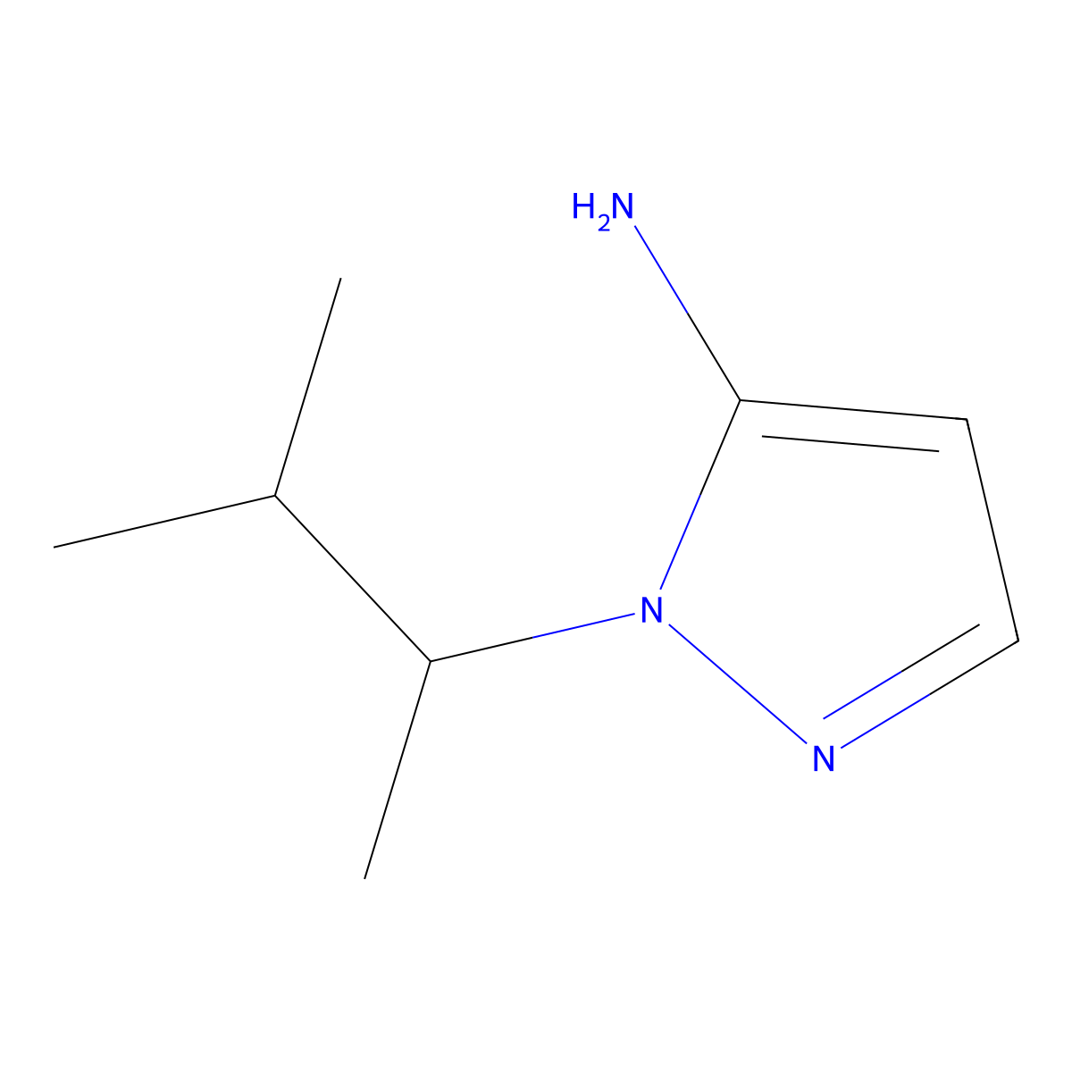 1-(3-Methylbutan-2-yl)-1H-pyrazol-5-amine molecular structure, CAS 1015845-91-6