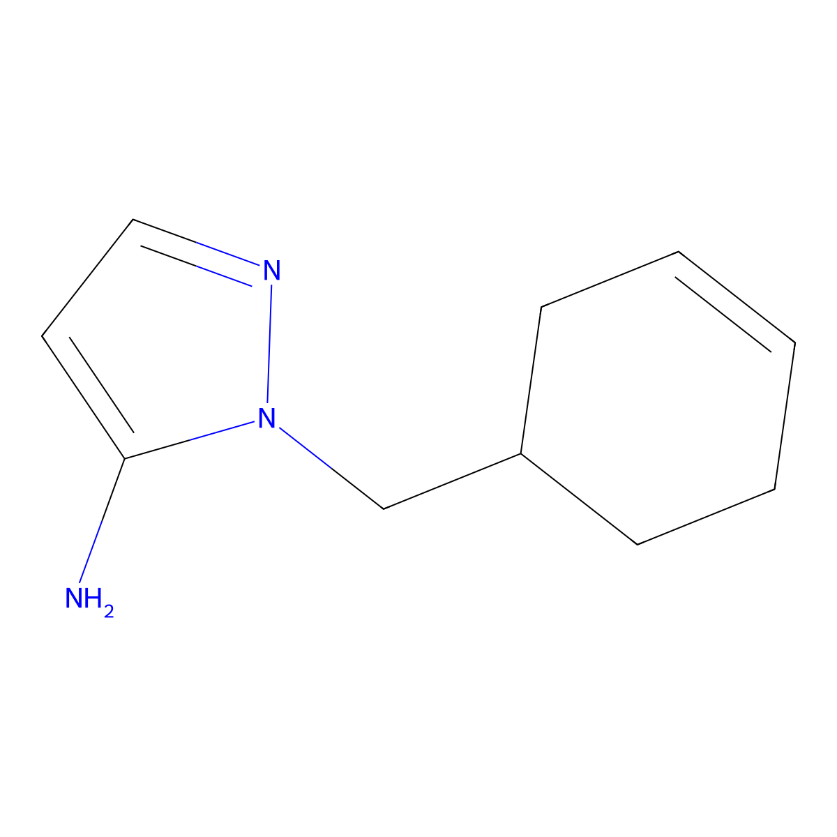 1-(Cyclohex-3-EN-1-ylmethyl)-1H-pyrazol-5-amine molecular structure, CAS 1015845-93-8