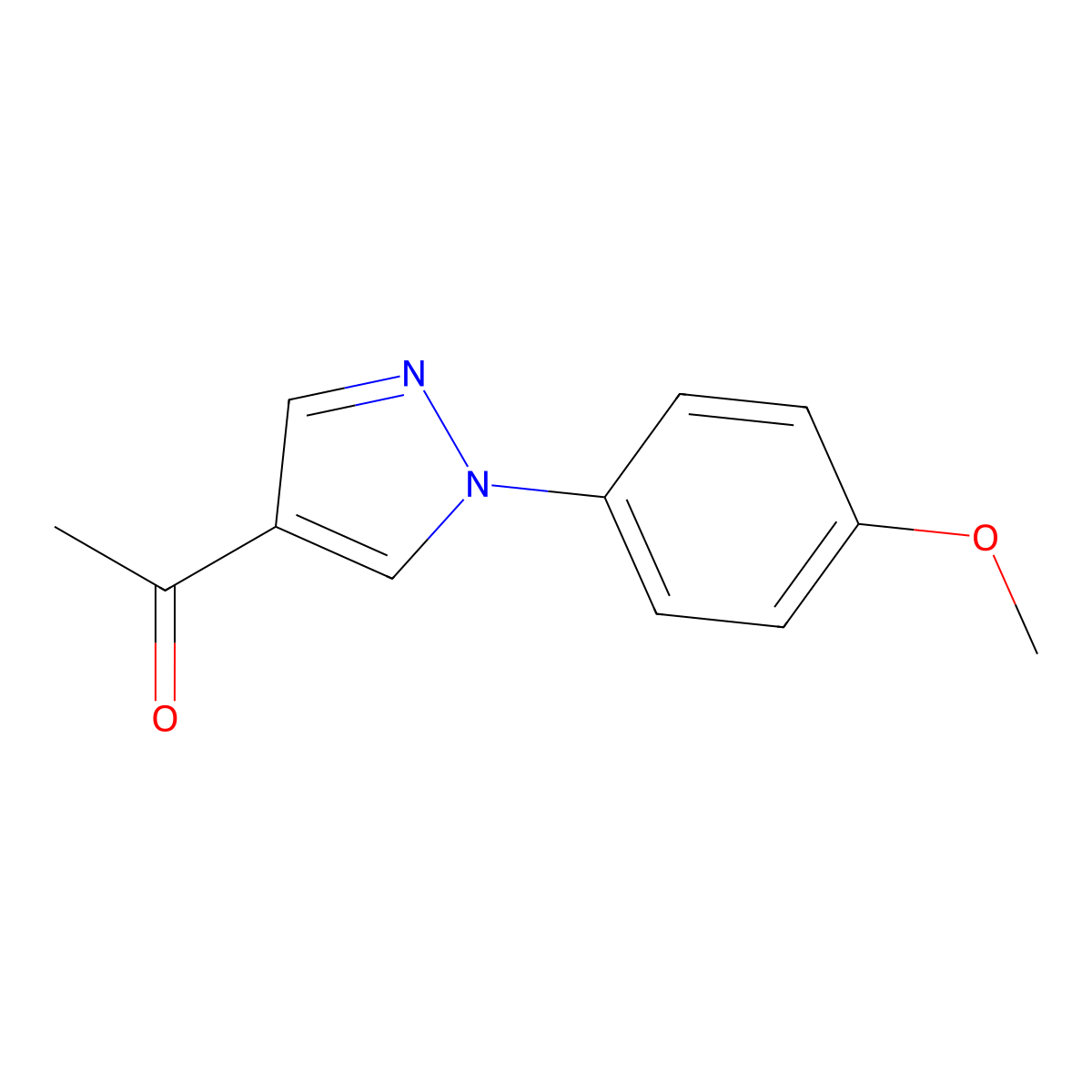1-[1-(4-Methoxyphenyl)-1H-pyrazol-4-YL]ethanone molecular structure, CAS 1015846-09-9