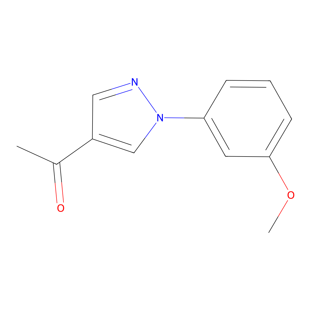 1-[1-(3-Methoxyphenyl)-1H-pyrazol-4-YL]ethanone molecular structure, CAS 1015846-11-3