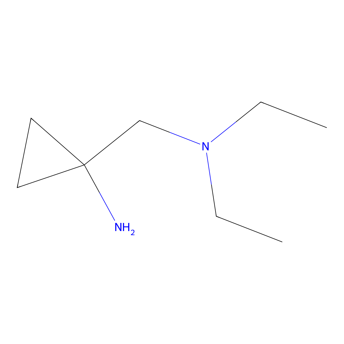1-[(Diethylamino)methyl]cyclopropanamine molecular structure, CAS 1015846-24-8