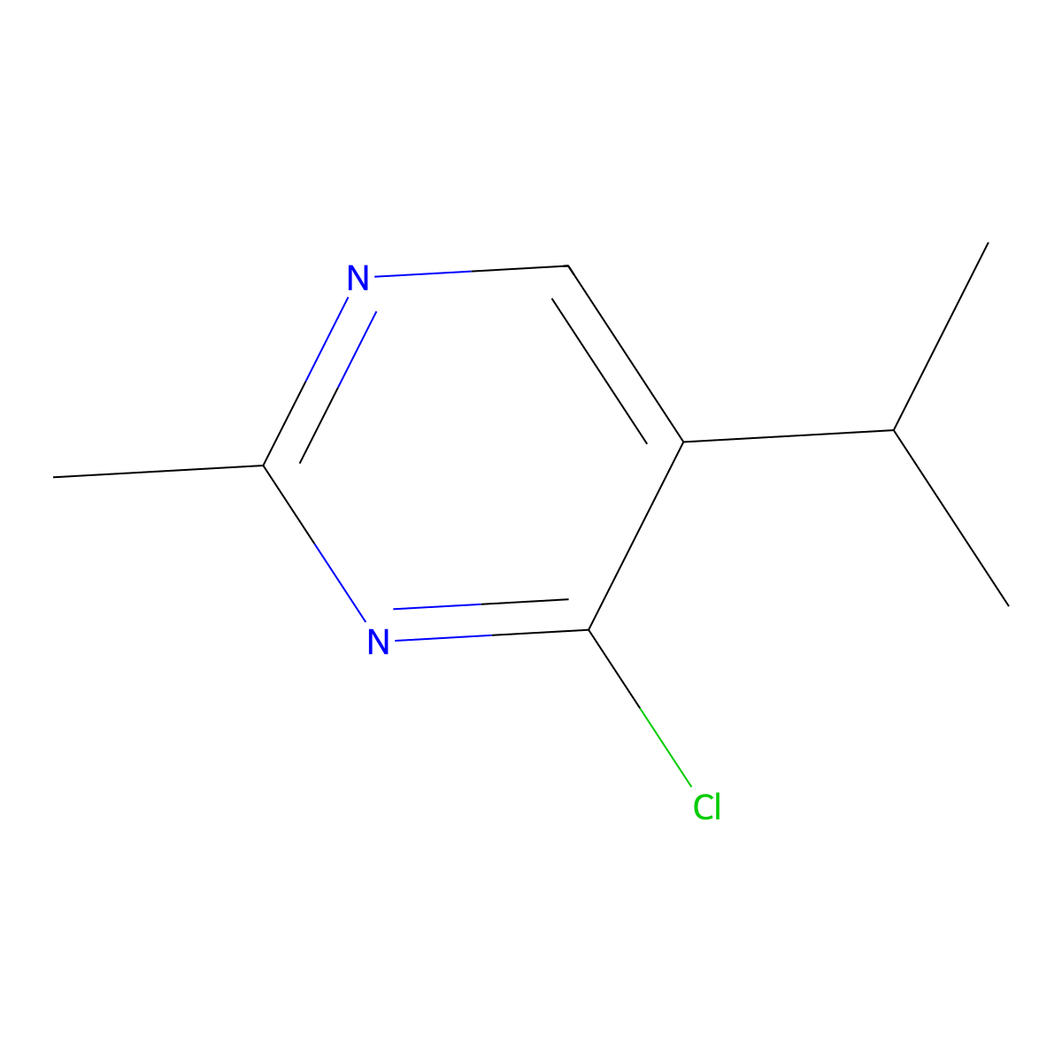 4-Chloro-5-isopropyl-2-methylpyrimidine molecular structure, CAS 1015846-31-7
