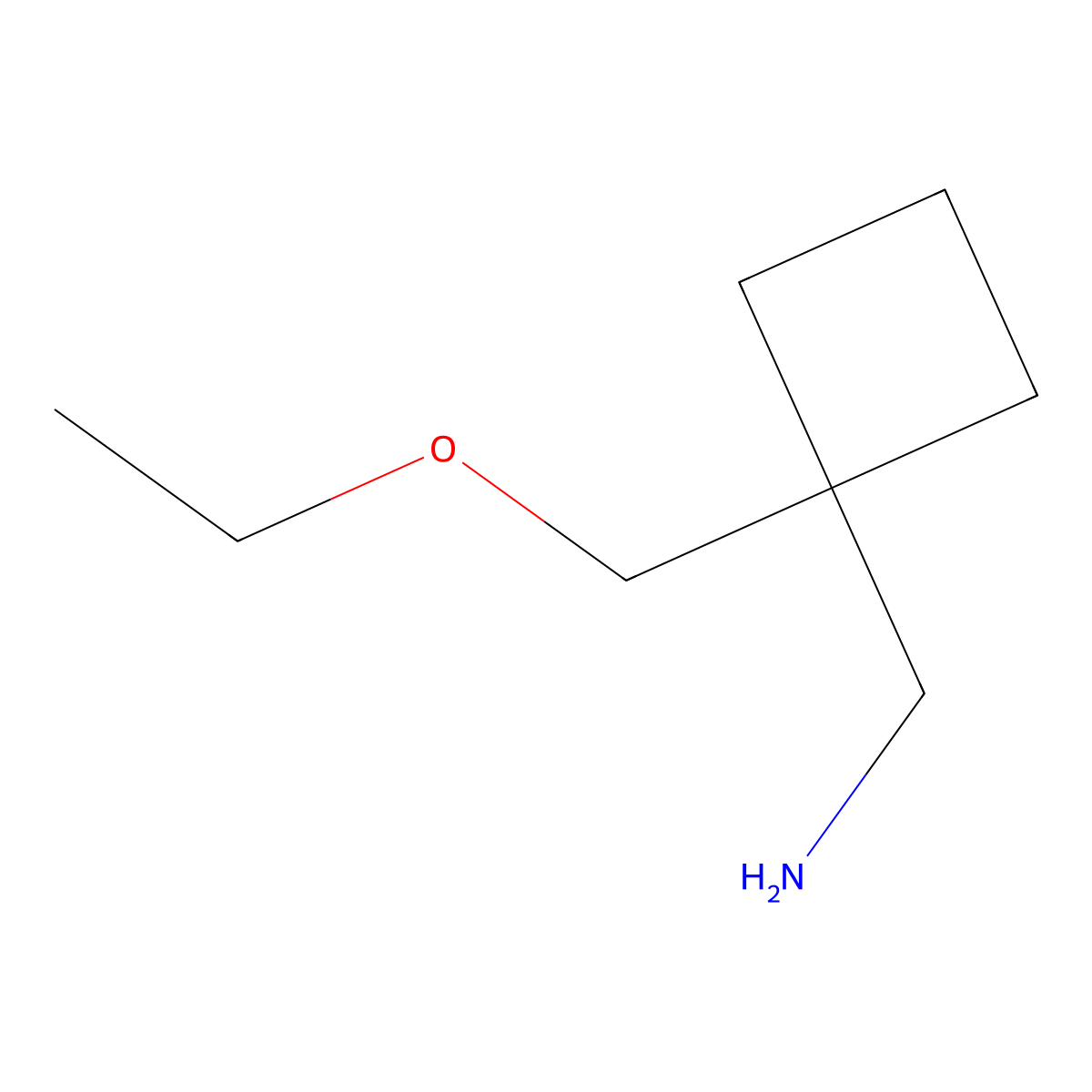 (1-(Ethoxymethyl)cyclobutyl)methanamine molecular structure, CAS 1015846-34-0