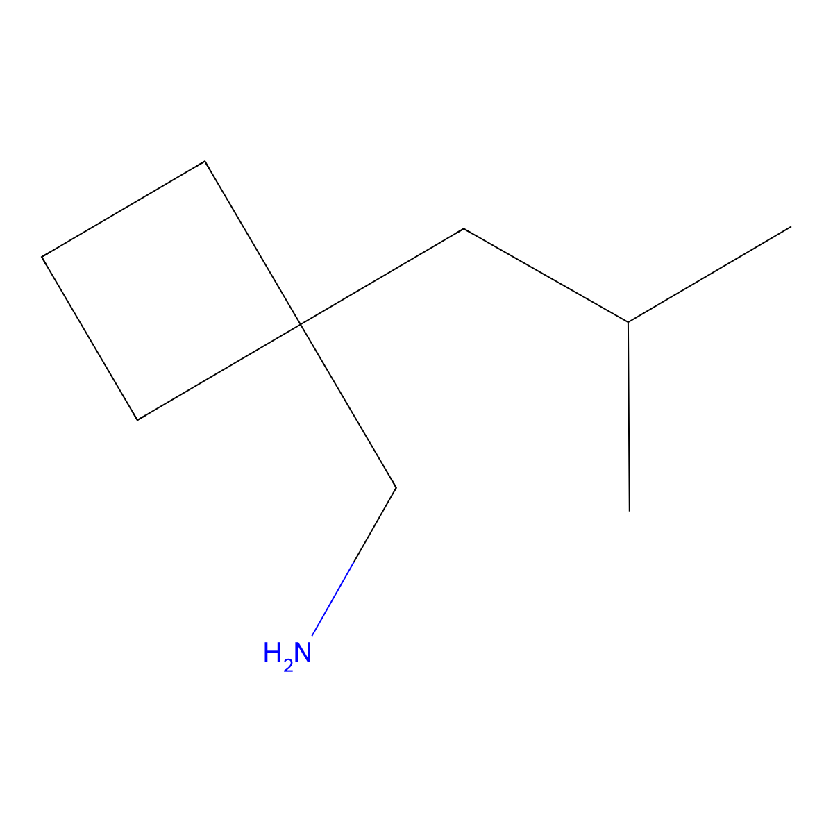 [1-(2-Methylpropyl)cyclobutyl]methanamine molecular structure, CAS 1015846-36-2