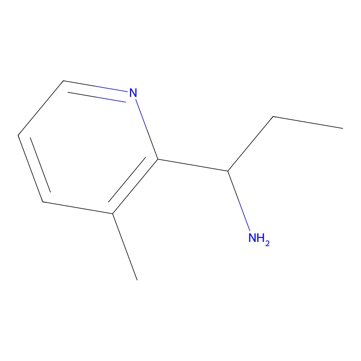 1-(3-Methyl-2-pyridinyl)-1-propanamine molecular structure, CAS 1015846-40-8