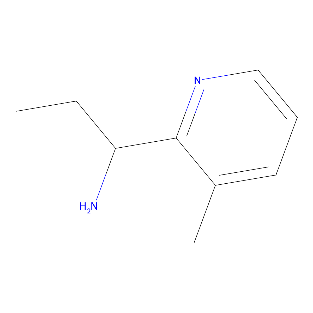 1-(3-Methyl-2-pyridinyl)-1-propanamine molecular structure, CAS 1015846-40-8