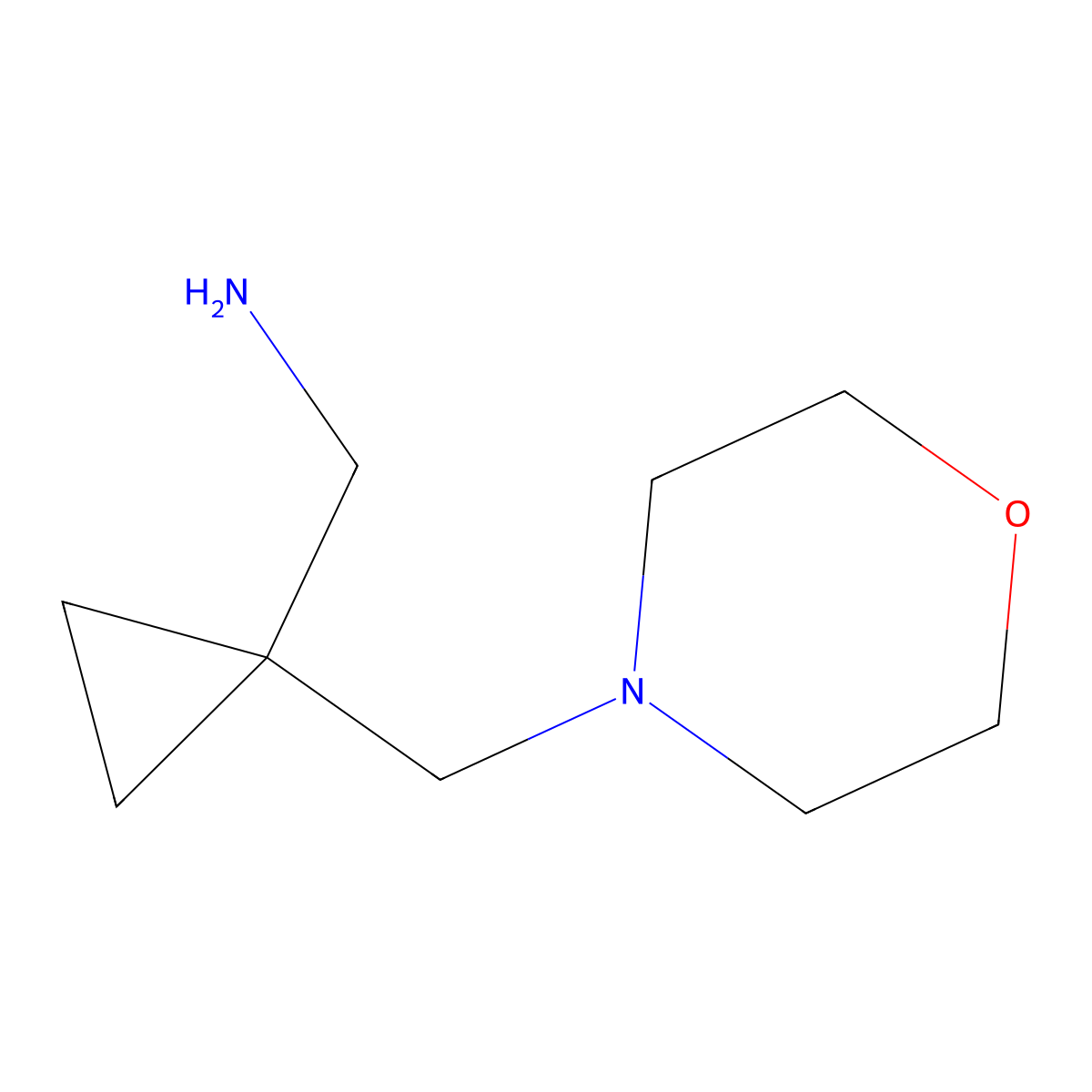 1-[1-(4-Morpholinylmethyl)cyclopropyl]methanamine molecular structure, CAS 1015846-42-0
