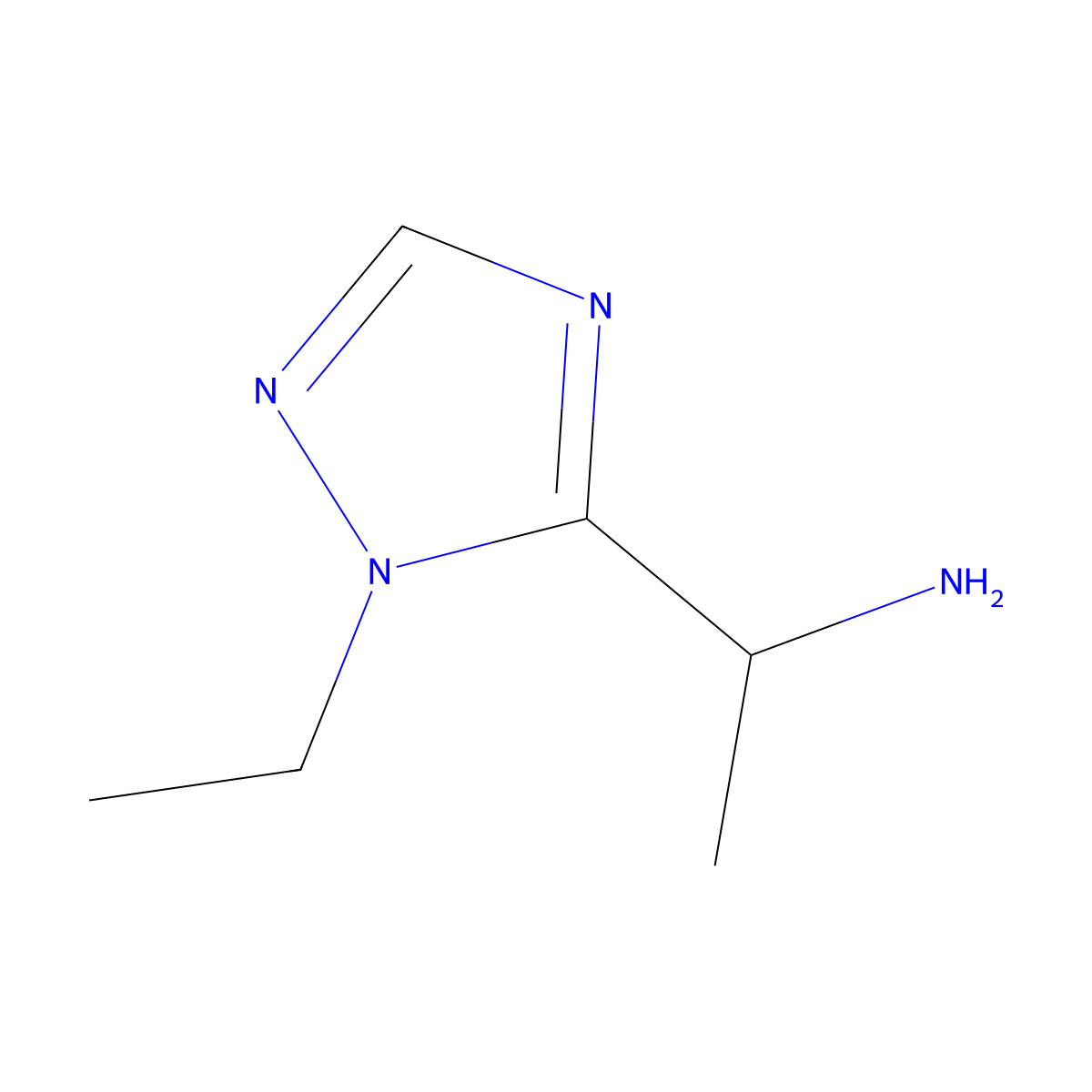 1-Ethyl-alpha-methyl-1H-1,2,4-triazole-5-methanamine molecular structure, CAS 1015846-51-1
