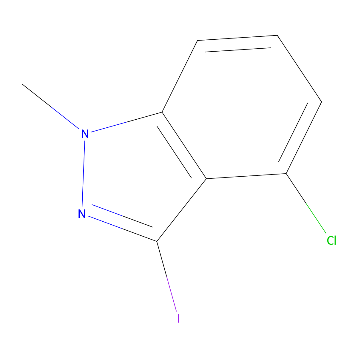 4-Chloro-3-iodo-1-methyl-1H-indazole molecular structure, CAS 1015846-58-8