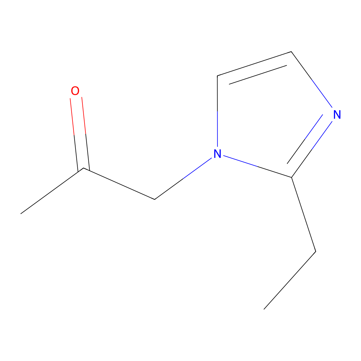 1-(2-ethyl-1H-imidazol-1-yl)acetone molecular structure, CAS 1015846-63-5