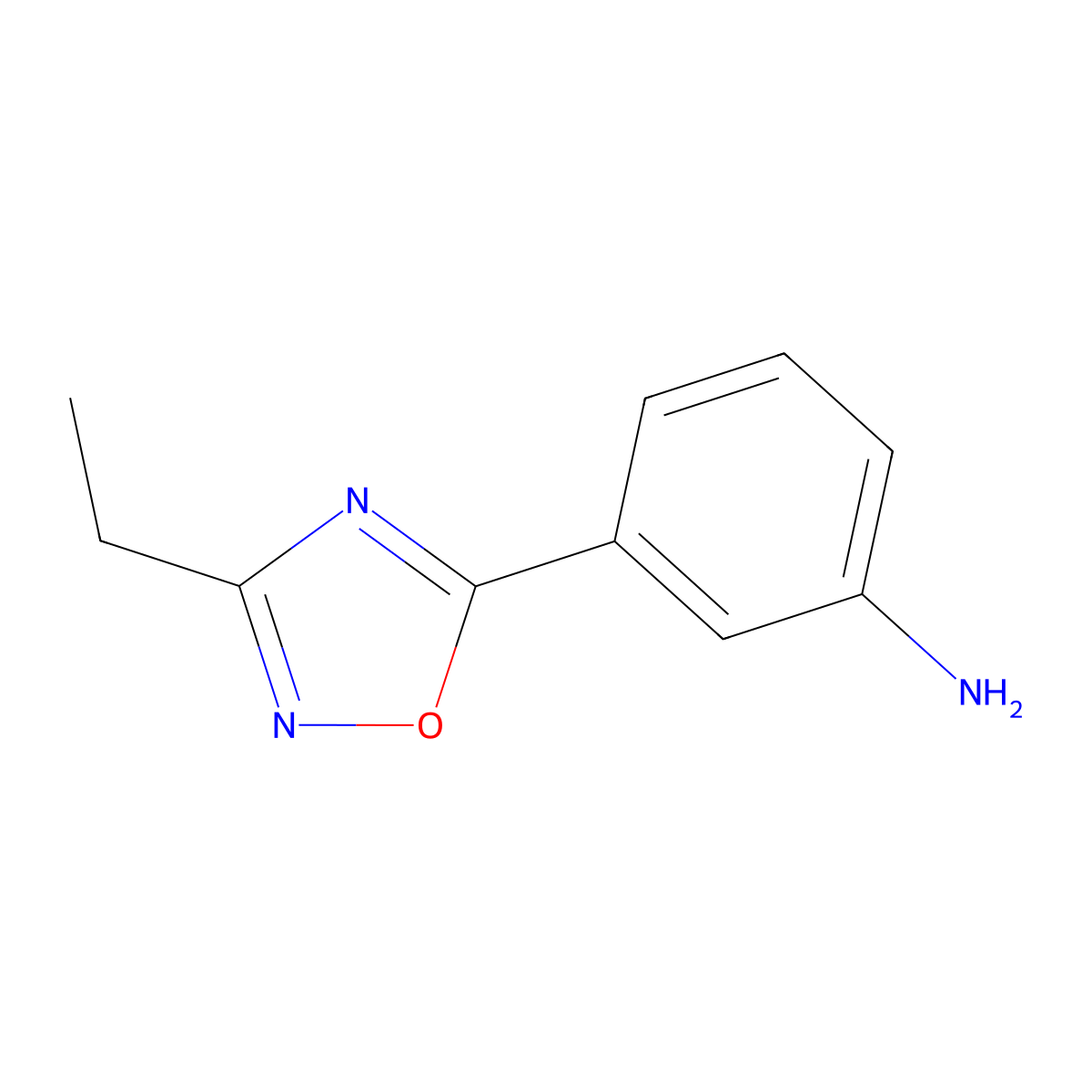 3-(3-Ethyl-1,2,4-oxadiazol-5-yl)aniline molecular structure, CAS 1015846-73-7