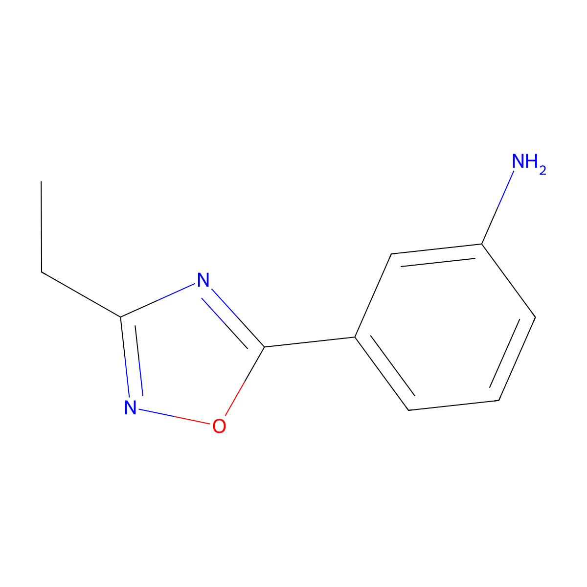 3-(3-Ethyl-1,2,4-oxadiazol-5-yl)aniline molecular structure, CAS 1015846-73-7