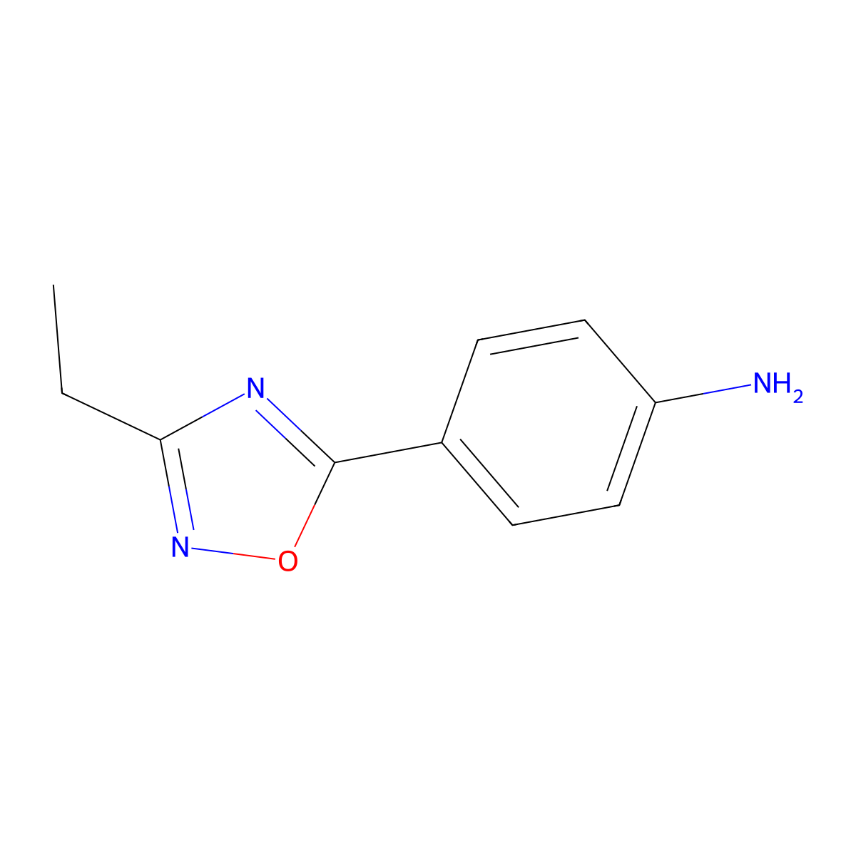4-(3-Ethyl-1,2,4-oxadiazol-5-YL)aniline molecular structure, CAS 1015846-75-9