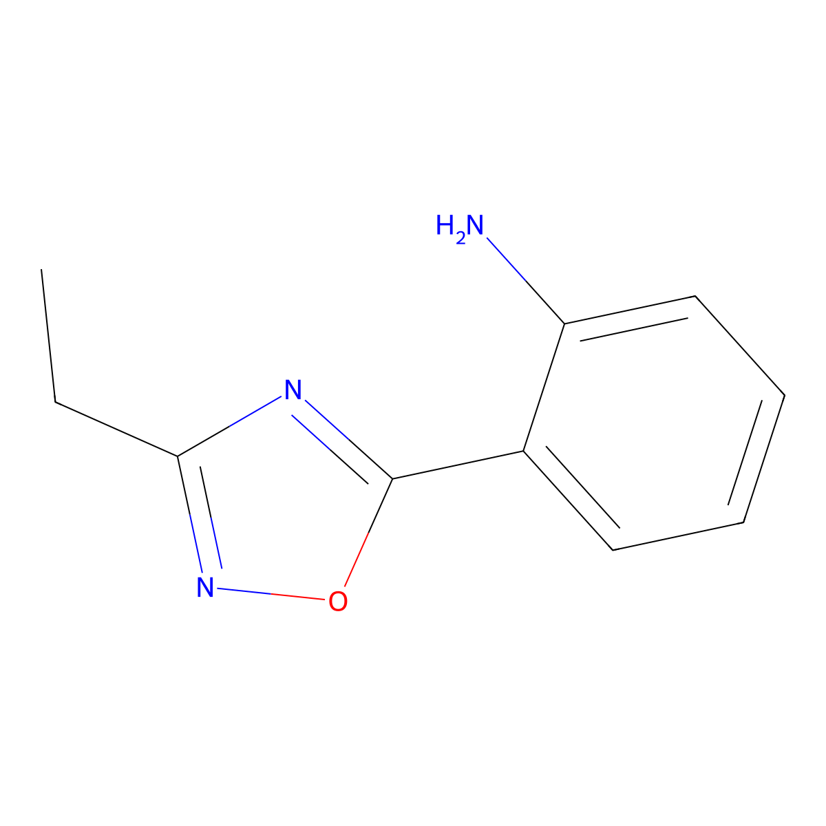 2-(3-Ethyl-1,2,4-oxadiazol-5-YL)aniline molecular structure, CAS 1015846-78-2