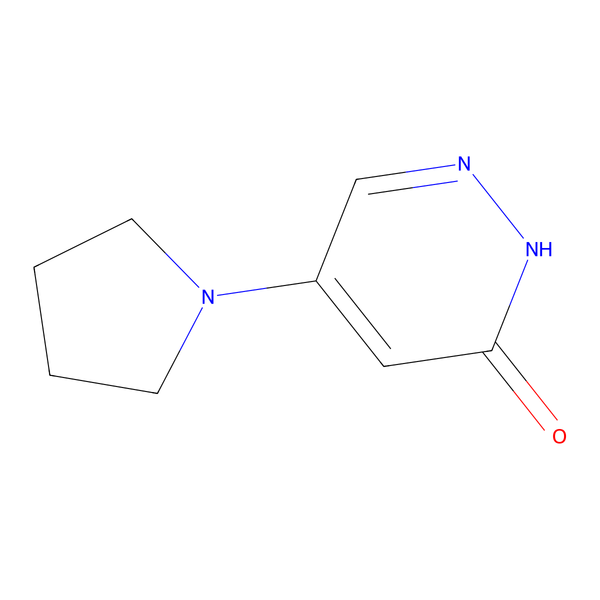 5-(Pyrrolidin-1-yl)-2,3-dihydropyridazin-3-one molecular structure, CAS 1015846-81-7