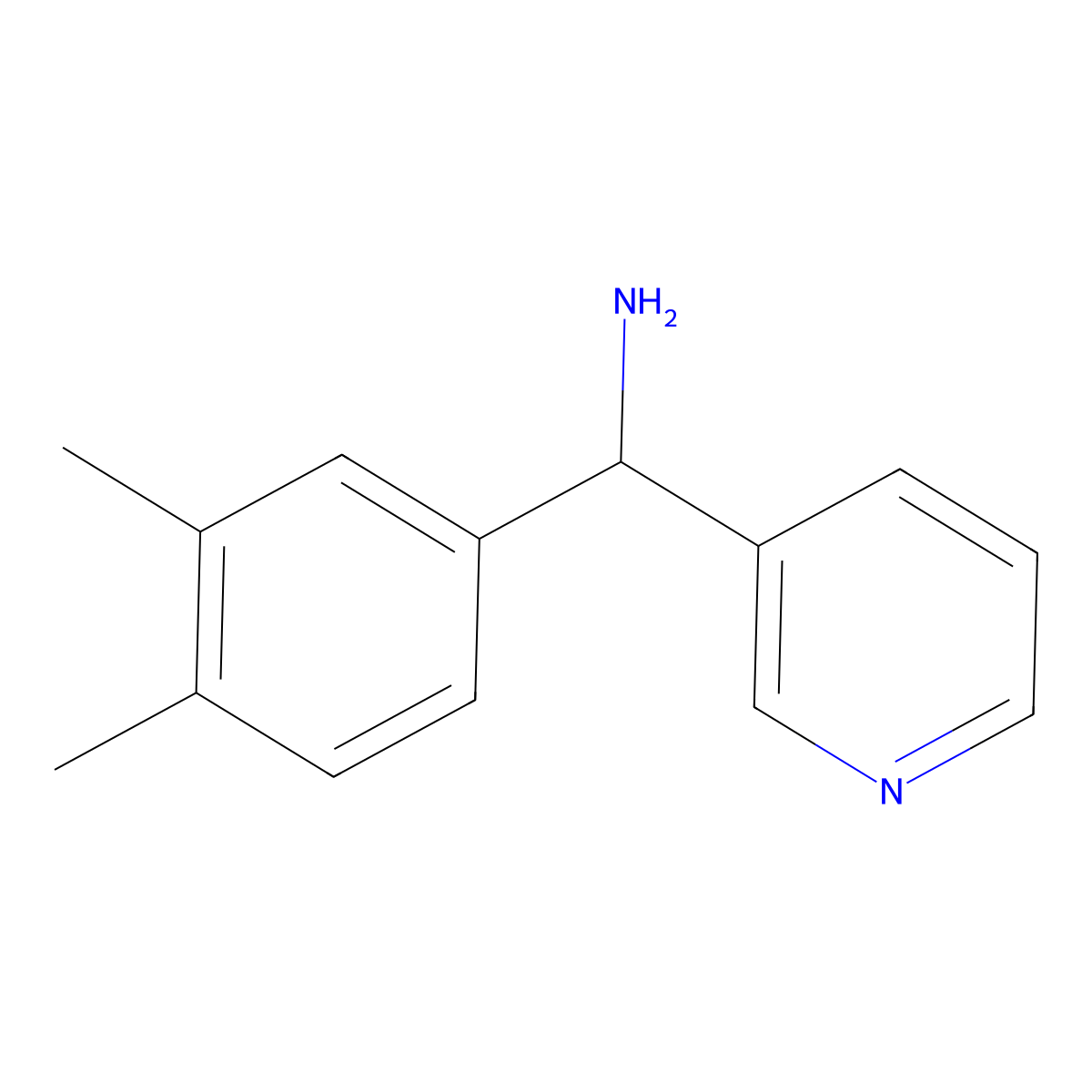 1-(3,4-Dimethylphenyl)-1-(3-pyridinyl)methanamine molecular structure, CAS 1015846-84-0