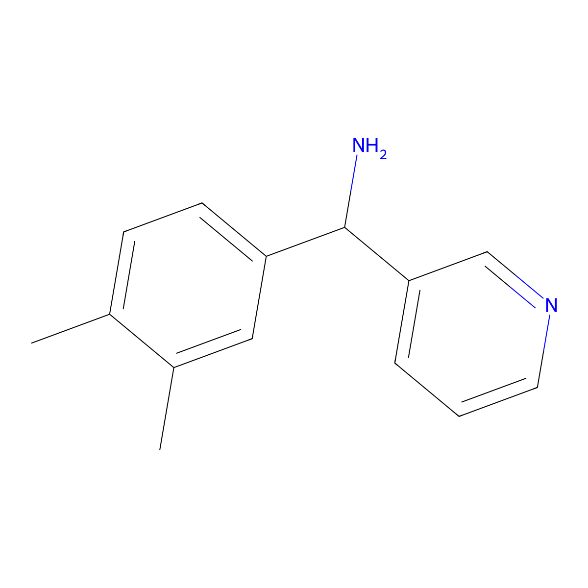 1-(3,4-Dimethylphenyl)-1-(3-pyridinyl)methanamine molecular structure, CAS 1015846-84-0