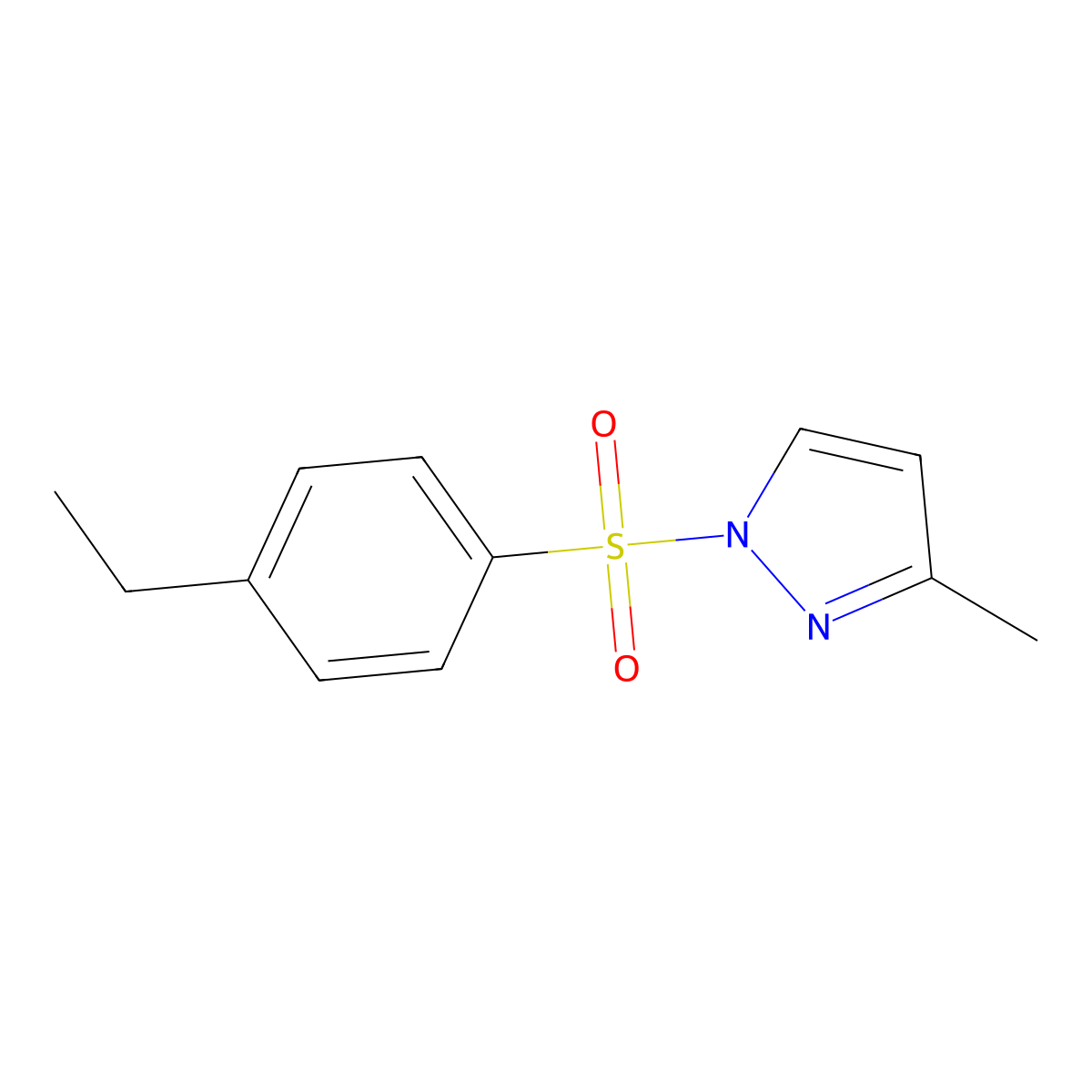 1-[(4-Ethylphenyl)sulfonyl]-3-methylpyrazole molecular structure, CAS 1015846-98-6