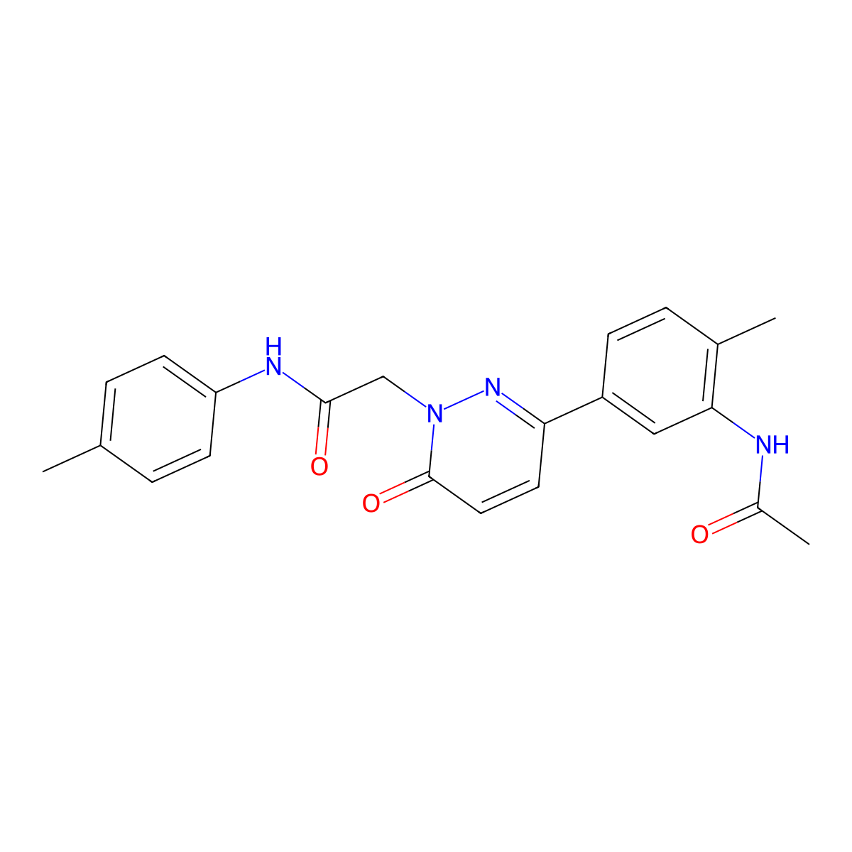 2-[3-(3-acetamido-4-methylphenyl)-6-oxopyridazin-1-yl]-N-(4-methylphenyl)acetamide molecular structure, CAS 1015848-46-0